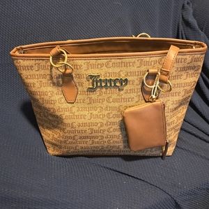 Juicy couture-Gothic Status Brown Shopper with Bonus Free Coin Purse